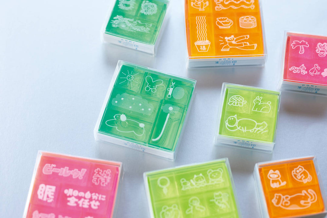 KING JIM : KORI JIRUSHI Color Acrylic Stamp : 3pcs Set