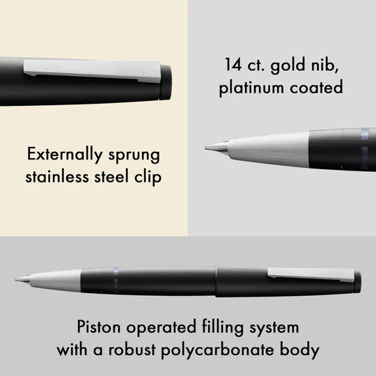 Lamy : 2000 Matte Black Fountain Pen : Fine