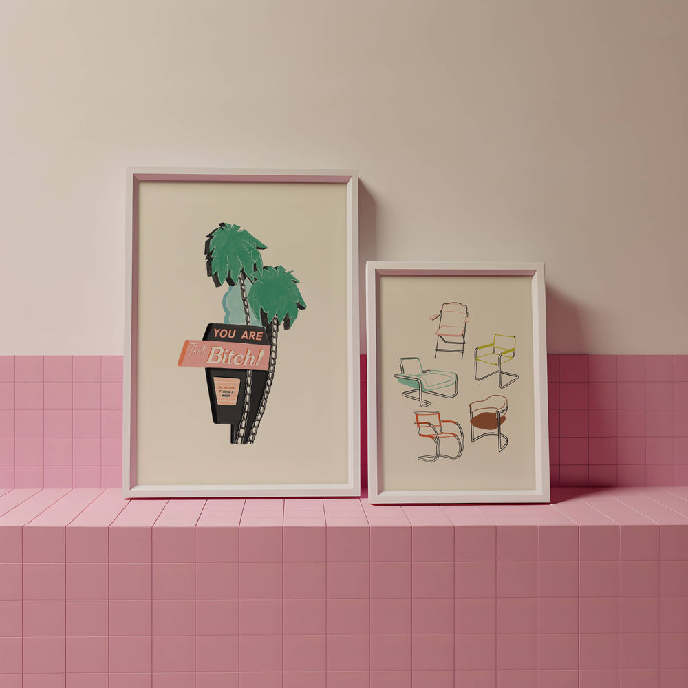 Artbaby : Mid Century Modern Chairs Art Print