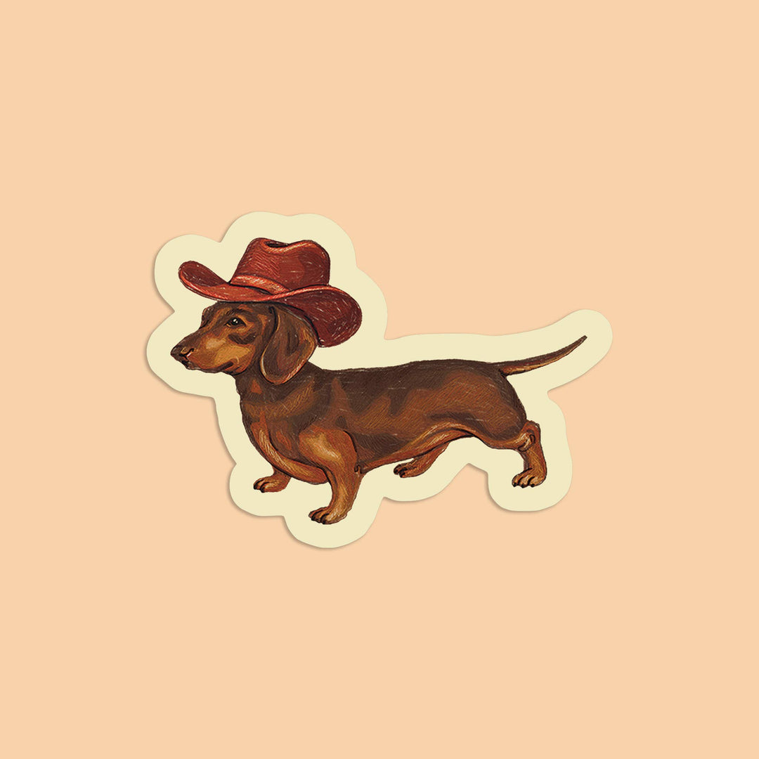 Artbaby : Western Dachshund/Cowboy Weiner Dog Sticker