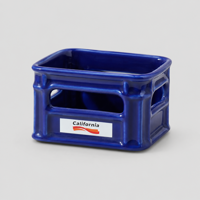 Dayla : Creative Ceramic Crate‑Shaped Snack Bowl