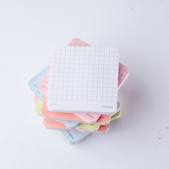 Notsu : Sticky Notes 4pk : White Graph Grid