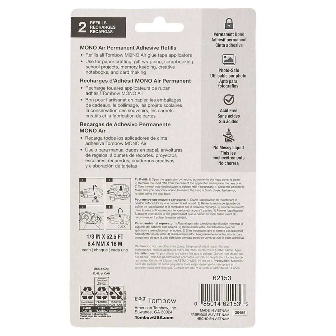 Tombow : MONO Air Touch Refill, 2-Pack