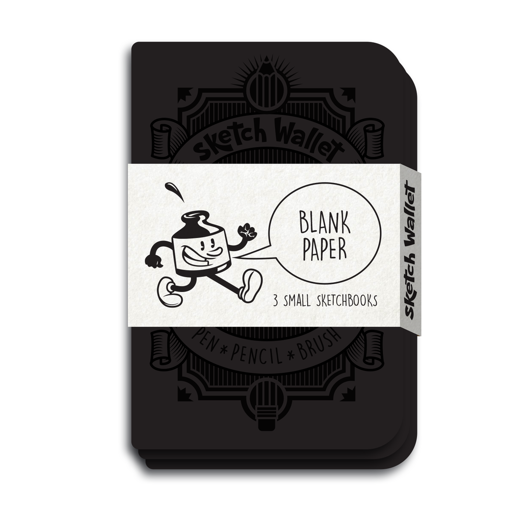 Inky's : Small Blank Paper Sketchbooks - 3 Pack
