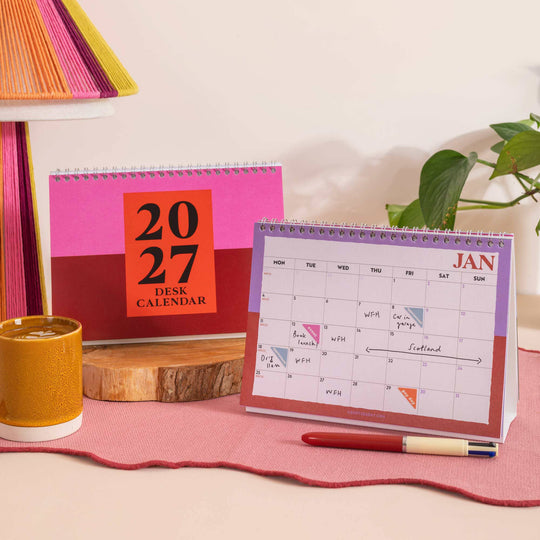 2027 Desk Calendar | Bold Block