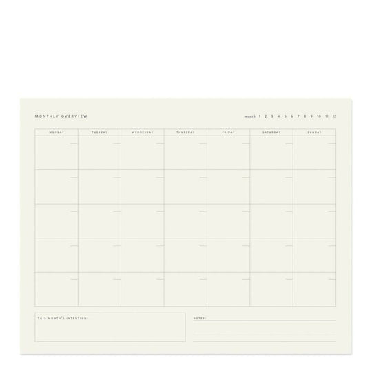 Ramona & Ruth : Monthly Overview Notepad