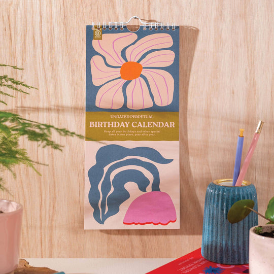 Undated Birthday Calendar | Les Fleurs
