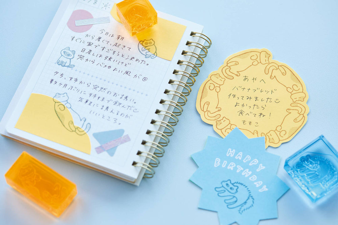 KING JIM : KORI JIRUSHI Color Acrylic Stamp : 6pcs Set