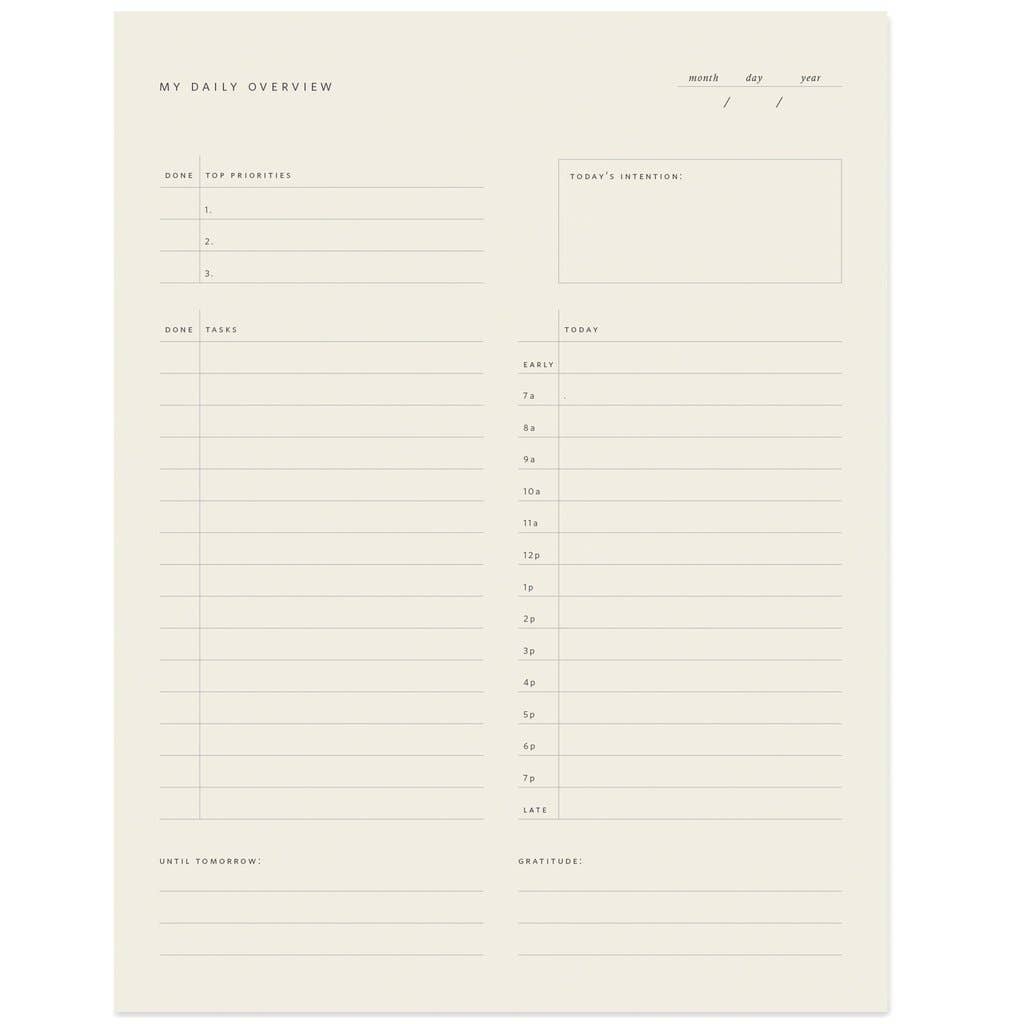 Ramona & Ruth : Daily Overview Notepad