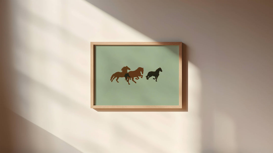 Artbaby : Wild Horses Horizontal Art Print