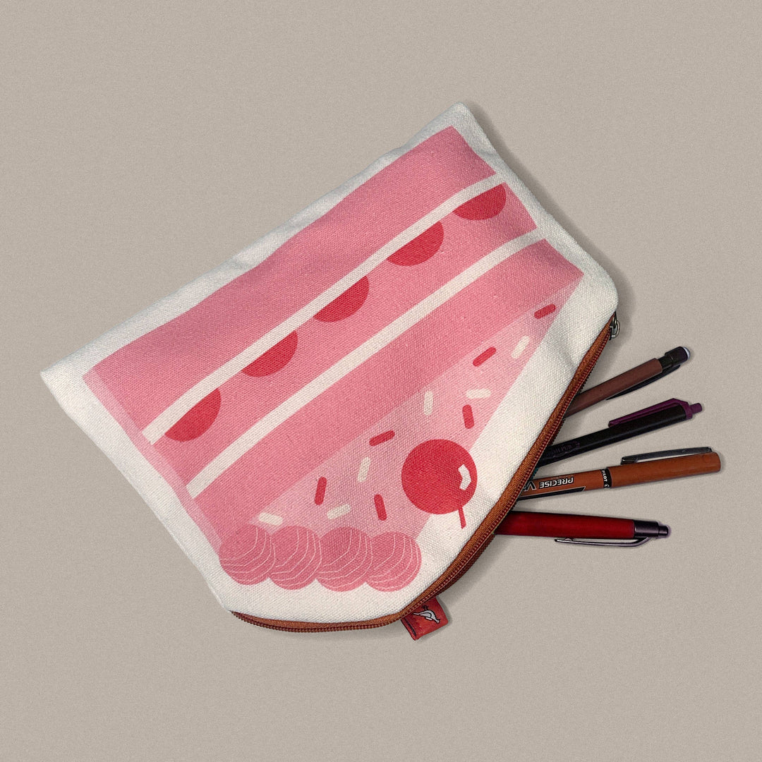 Maivan Goodies : Cake Canvas Zipper Pouch/Pencil Case