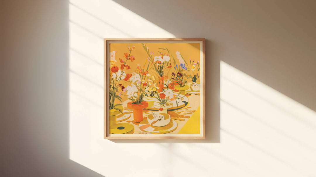 Artbaby : Abstract Floral Tablescape Art Print