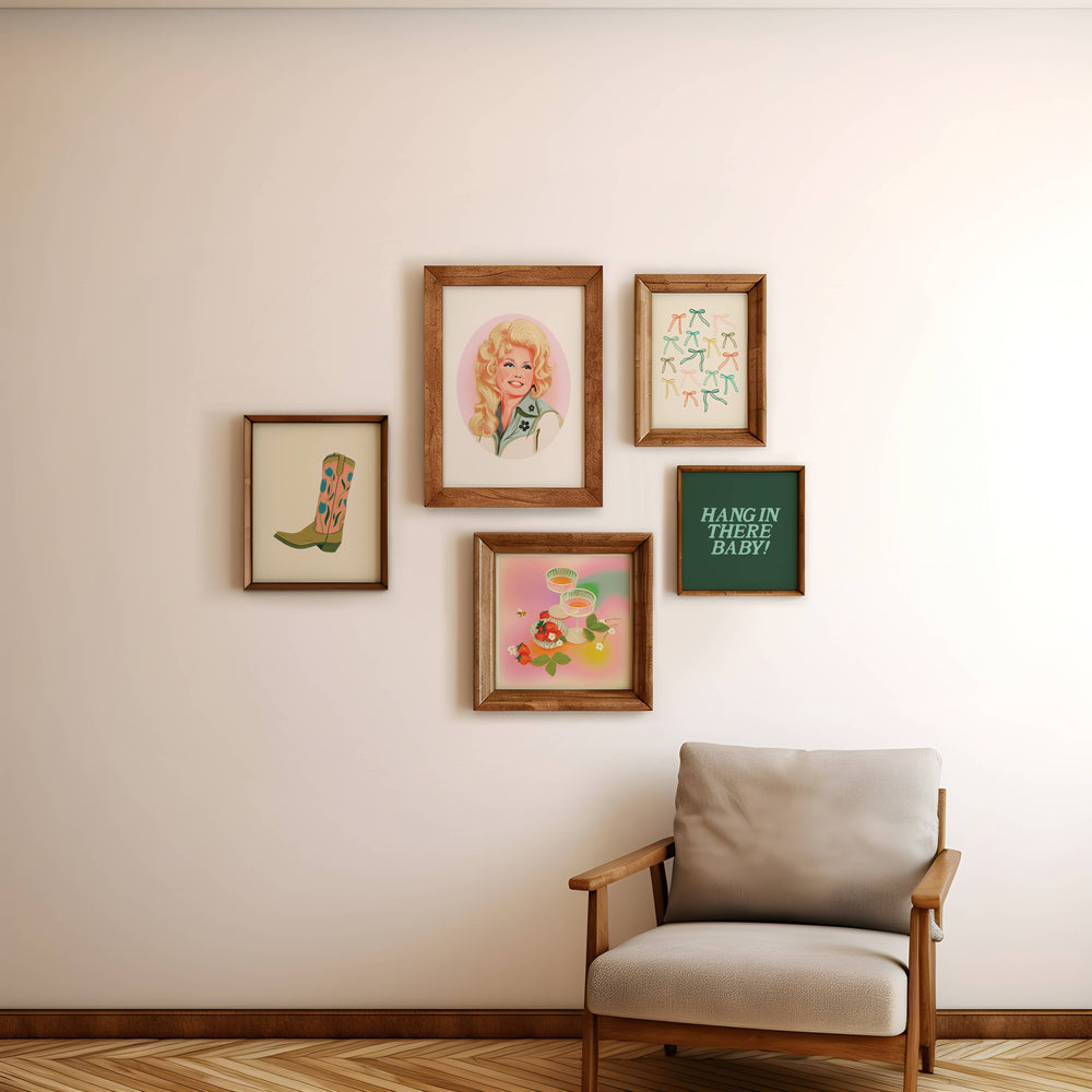 Artbaby : Strawberry Rainbow Cocktail Art Print