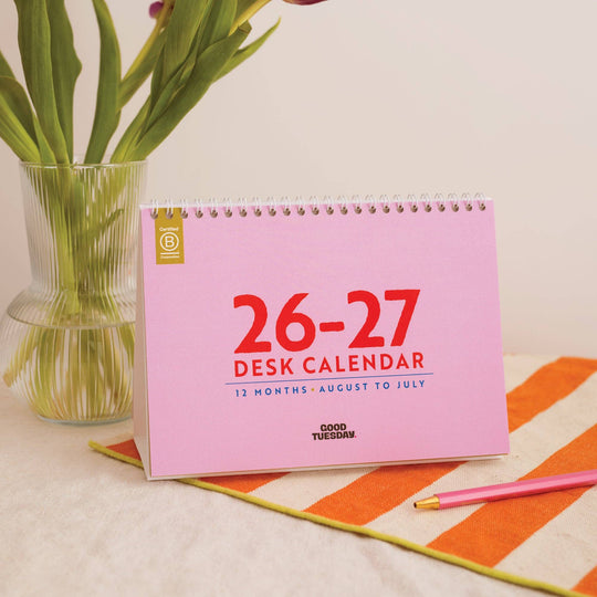 2026-2027 Academic Year A5 Desk Calendar | Colourburst | Sunday Start