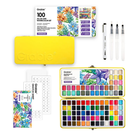 Grabie : All-In-One Premium Watercolour Set of 100