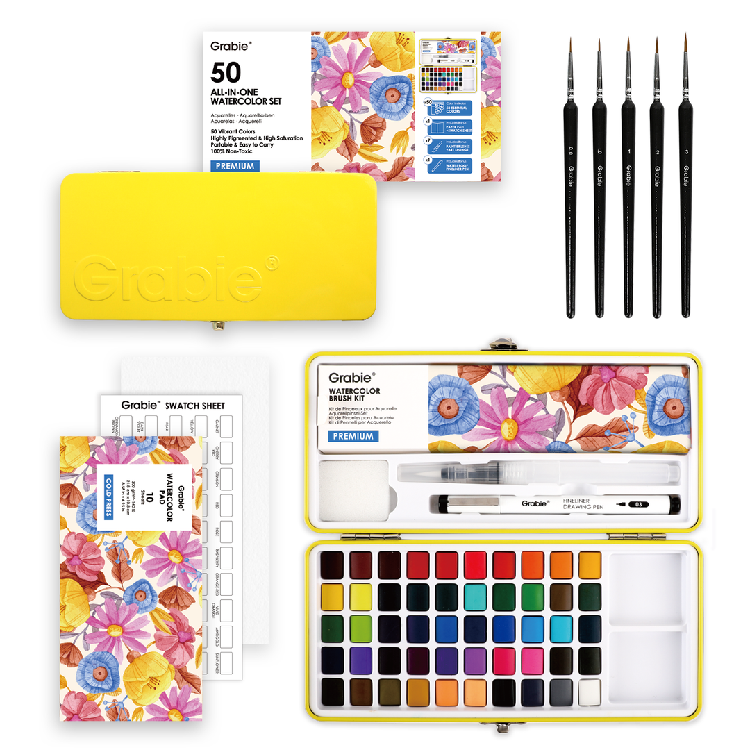 Grabie : All-In-One Premium Watercolour Set of 50