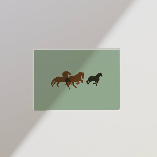 Artbaby : Wild Horses Horizontal Art Print
