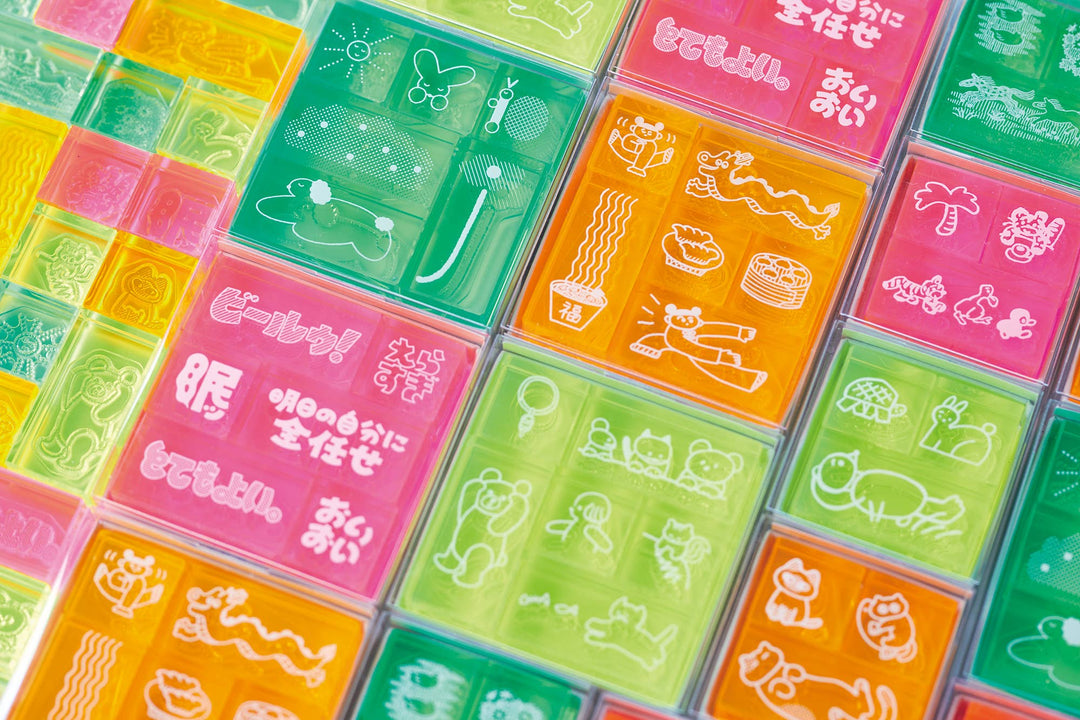 KING JIM : KORI JIRUSHI Color Acrylic Stamp : 6pcs Set