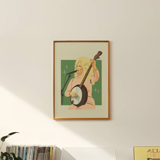 Artbaby : Dolly Parton Banjo 1976 Art Print
