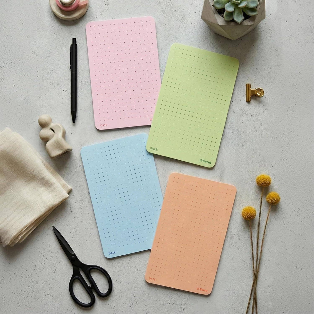 Notsu : Dotted Colored Note Cards : Blue