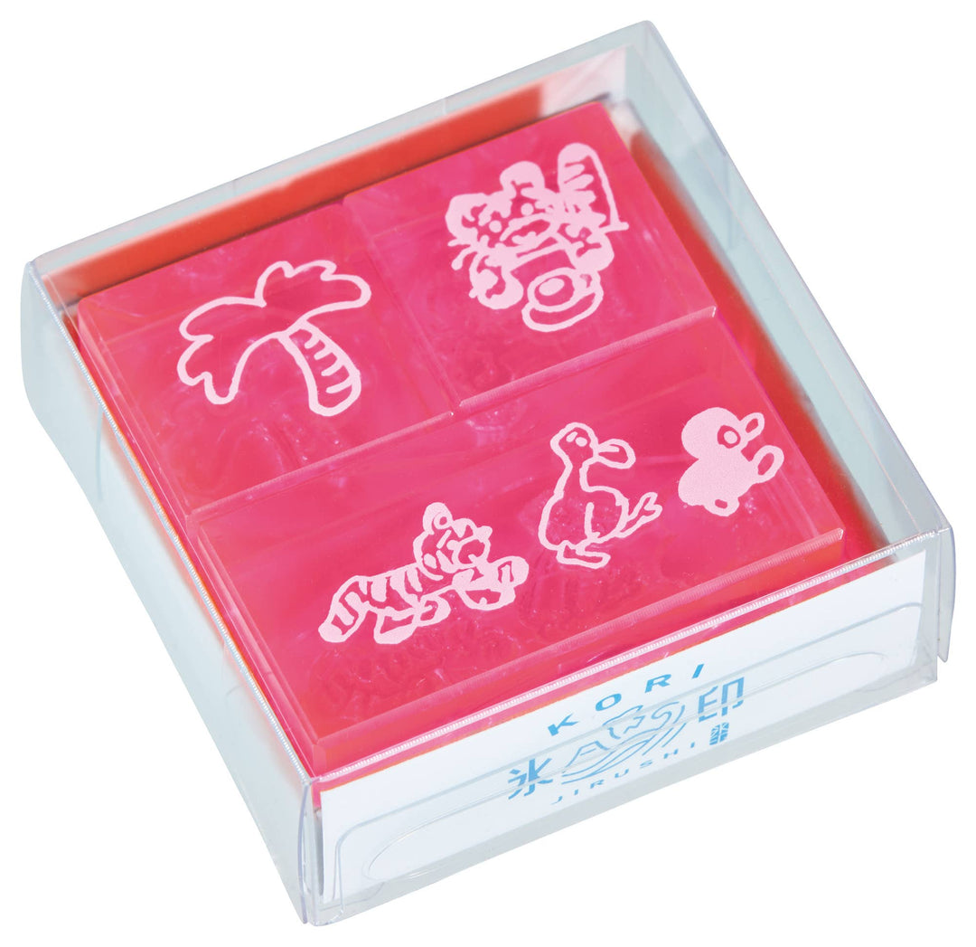 KING JIM : KORI JIRUSHI Color Acrylic Stamp : 3pcs Set