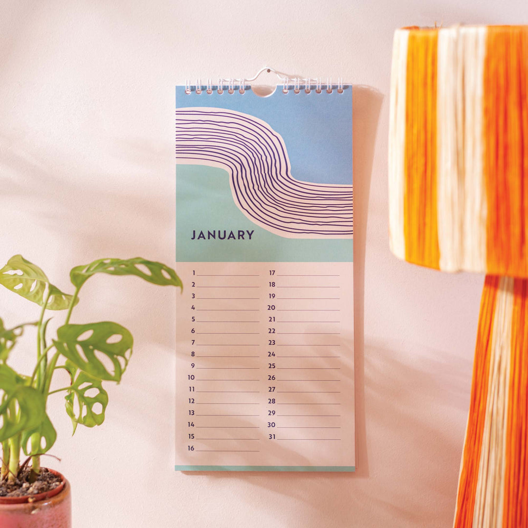 Undated Birthday Calendar | Tidal Waves