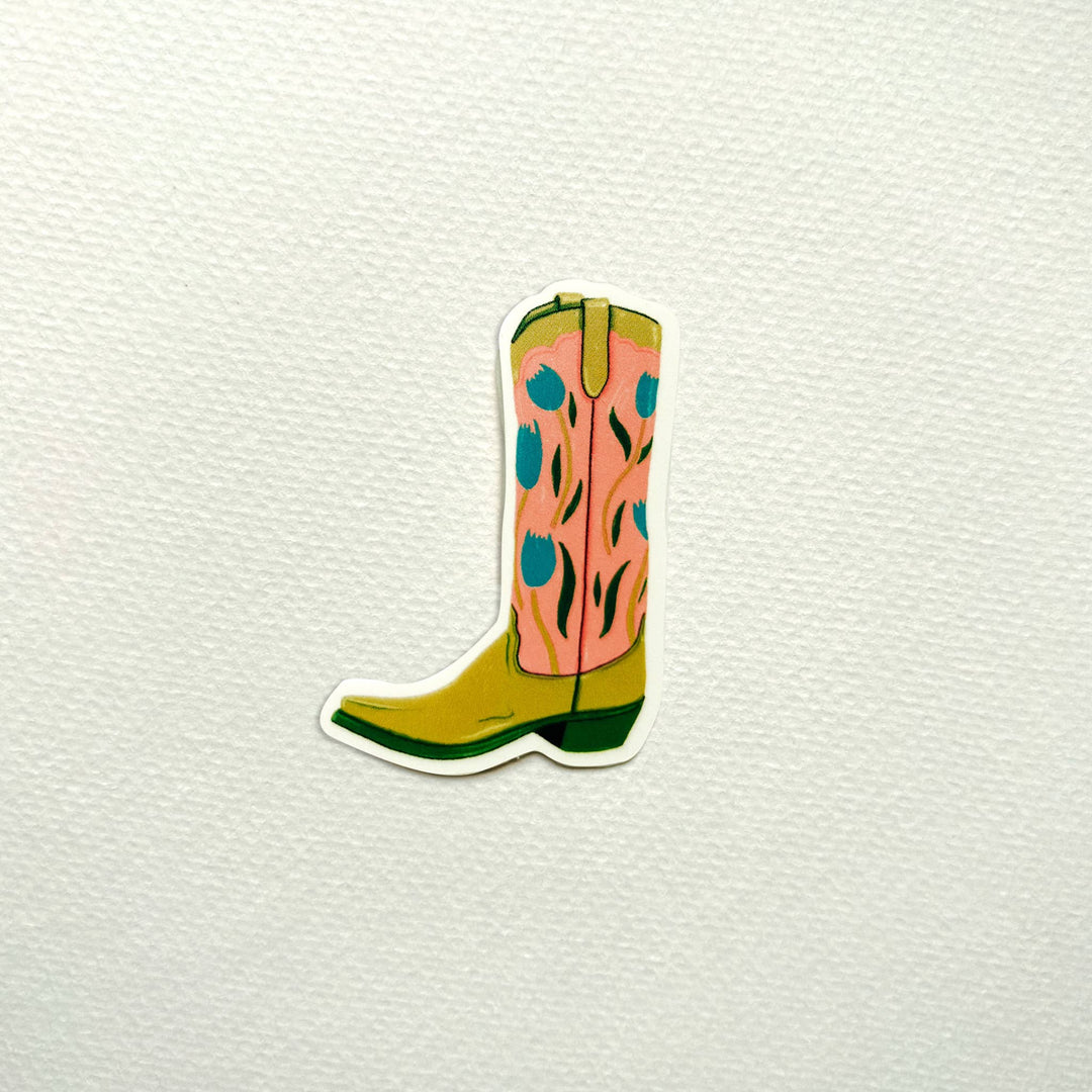 Artbaby : Floral Western Cowgirl Boot Sticker