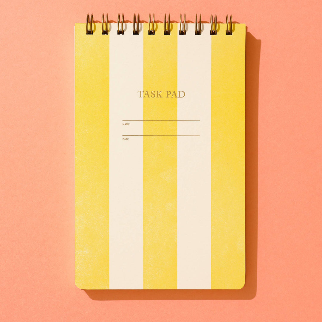 Task Pad Notebook - Yellow Stripe