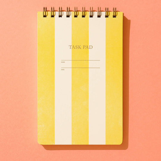 Task Pad Notebook - Yellow Stripe