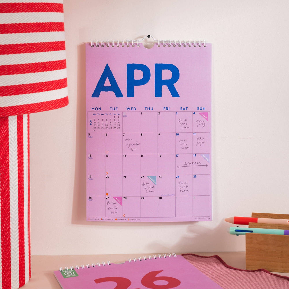 2026–2027 A4 Academic Year Calendar | Colourburst | August Start