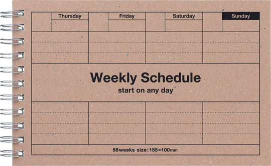 Mark's : Pocket Size Weekly Planner Undated 58 Weeks Dayfree