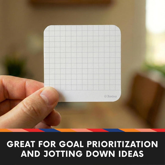 Notsu : Sticky Notes 4pk : White Graph Grid