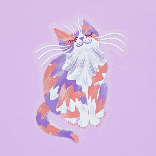 Bromstad Printing : Calico Cat - Clear Sticker