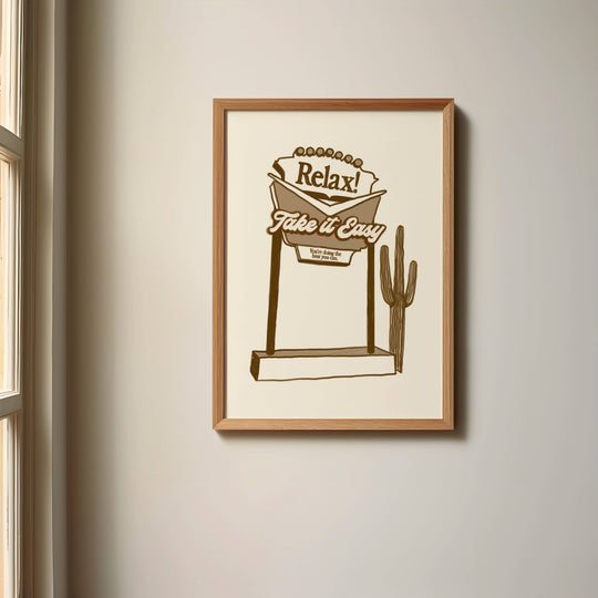 Artbaby : Vintage Western Motel Self Love Quote Art Print