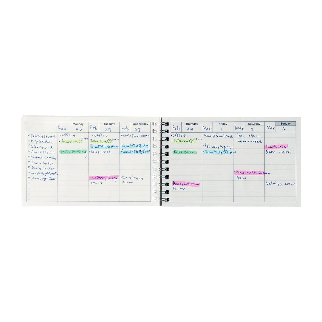 Mark's : Pocket Size Weekly Planner Undated 58 Weeks Dayfree