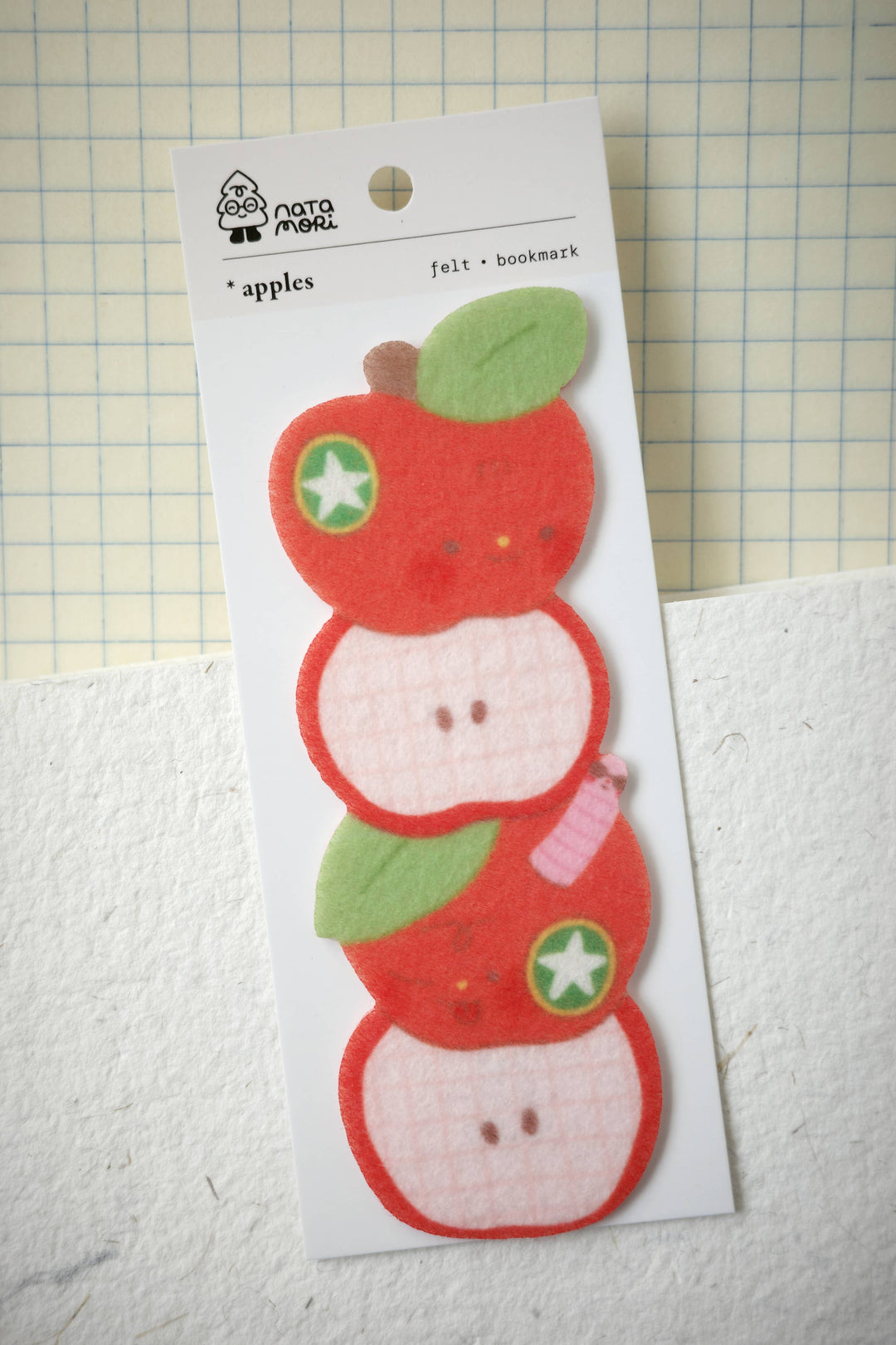 Natamori : Apples • felt bookmark
