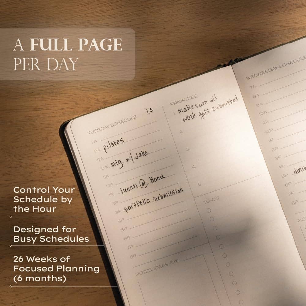 Anecdote : The Daily Planner - Hardcover with Library Buckram Cover