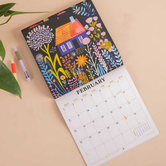 2027 Wall Calendar | Folk Art Plantscapes