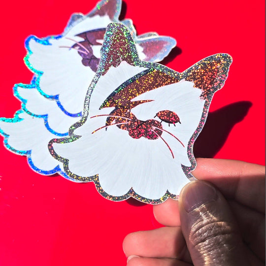 Bromstad Printing : David Bowie Cat - Sparkle Sticker