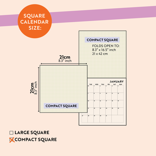 2027 Compact Wall Calendar | Modernist