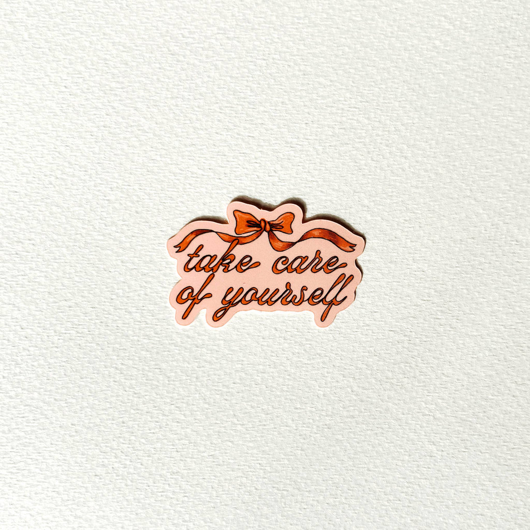 Artbaby : Take Care of Yourself Bow Sticker