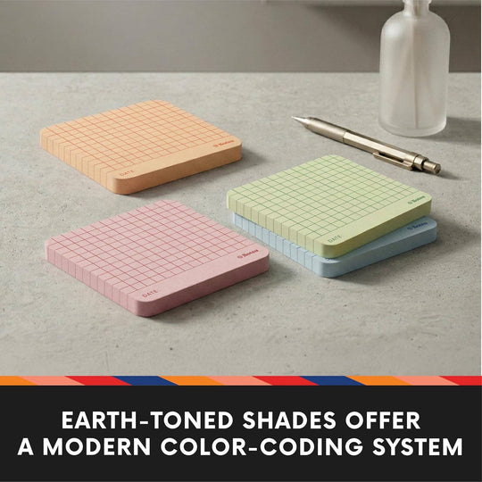 Notsu : 3x3 Sticky Notes 4pk : Graph Grid