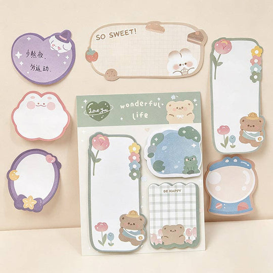 CouldNook : Kawaii Animal Sticky Note Set