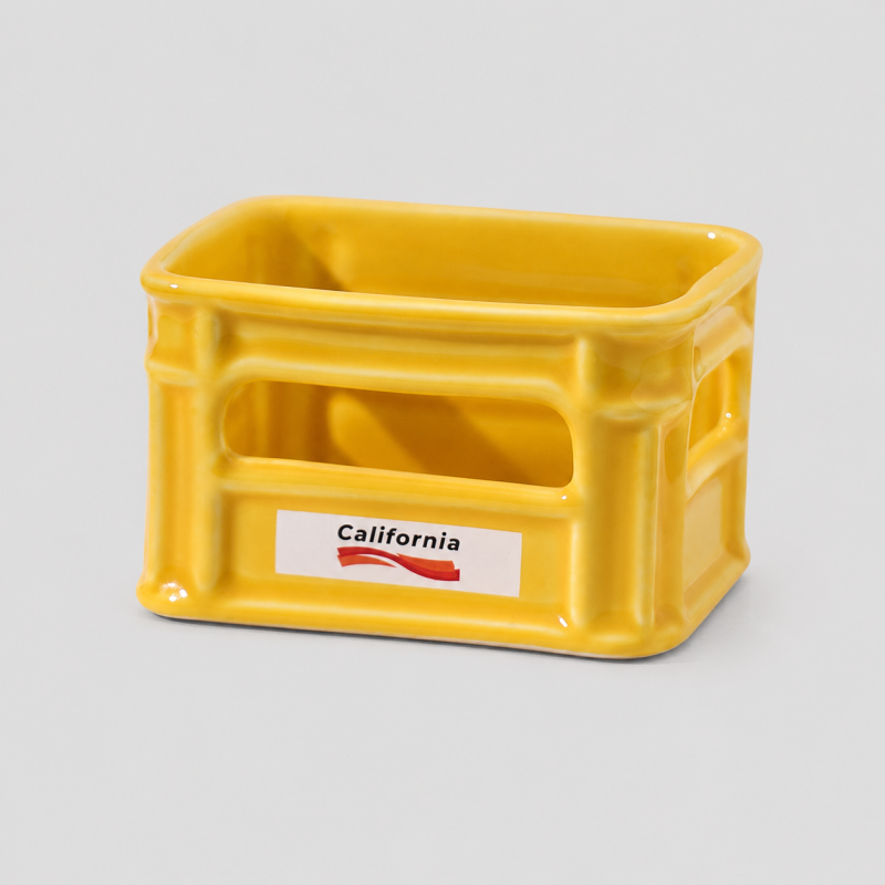 Dayla : Creative Ceramic Crate‑Shaped Snack Bowl