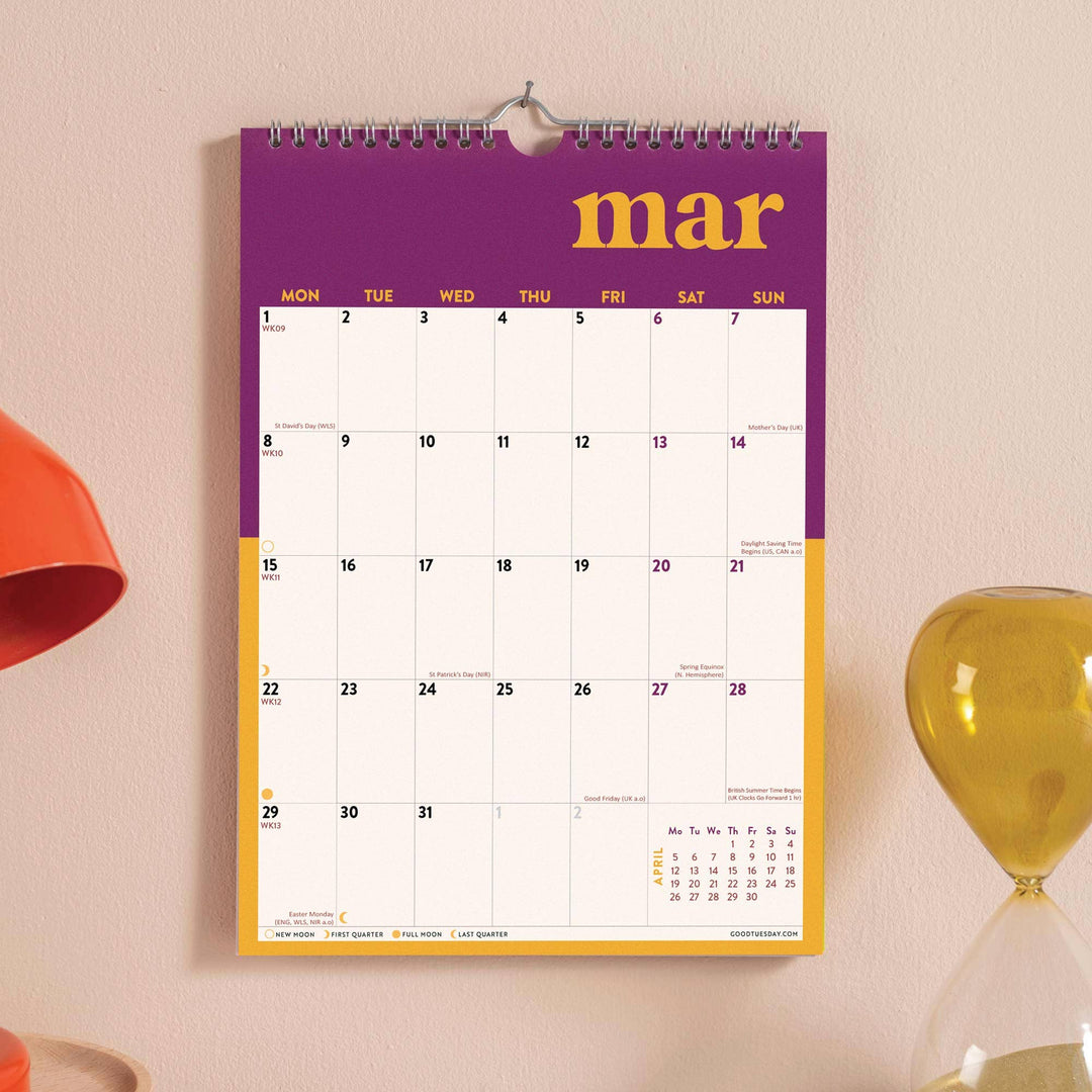 2027 Calendar | Bold Block | A4