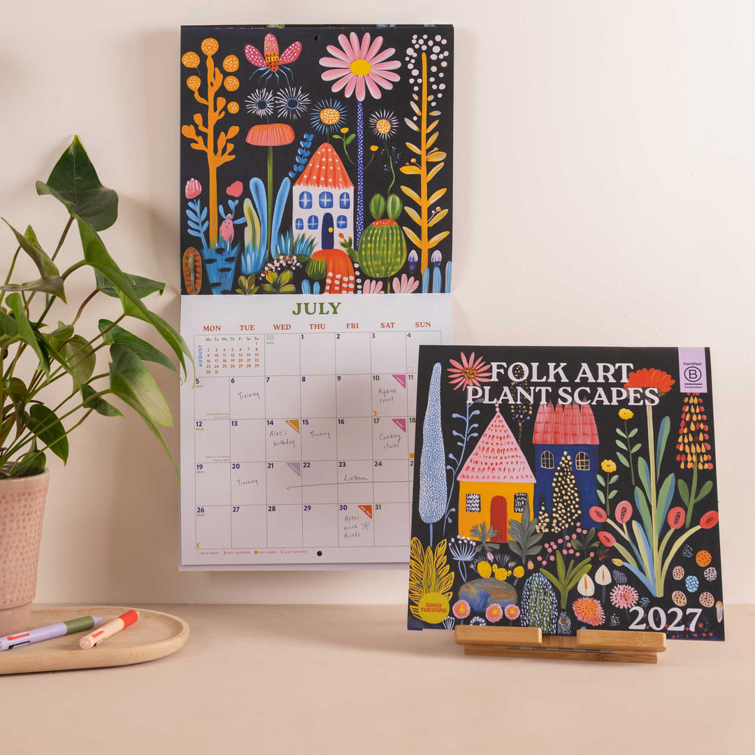 2027 Wall Calendar | Folk Art Plantscapes