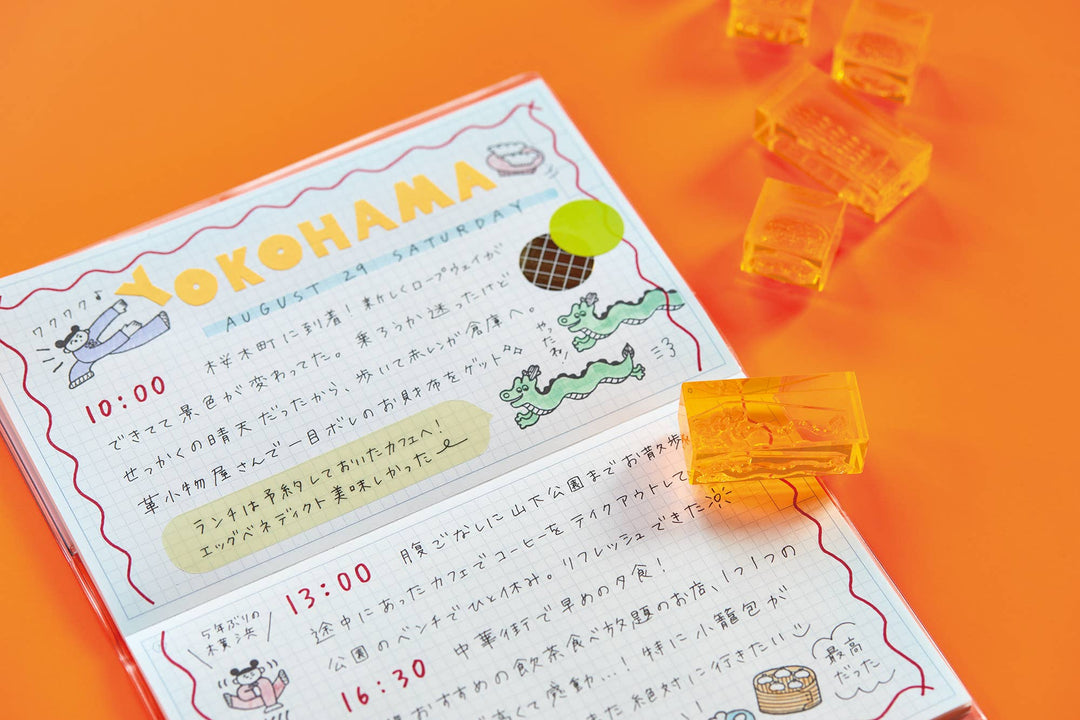 KING JIM : KORI JIRUSHI Color Acrylic Stamp : 6pcs Set