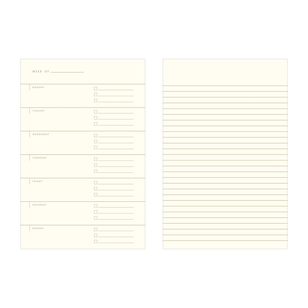 Ruff House : Striped Undated Weekly Planner Journal