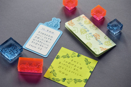 KING JIM : KORI JIRUSHI Color Acrylic Stamp : 6pcs Set