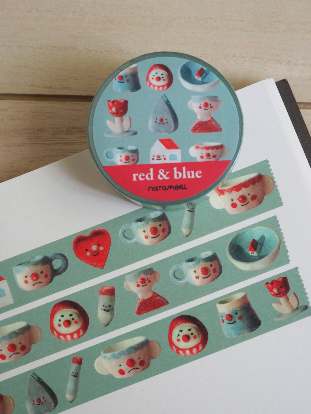 Natamori : Red & blue • washi tape